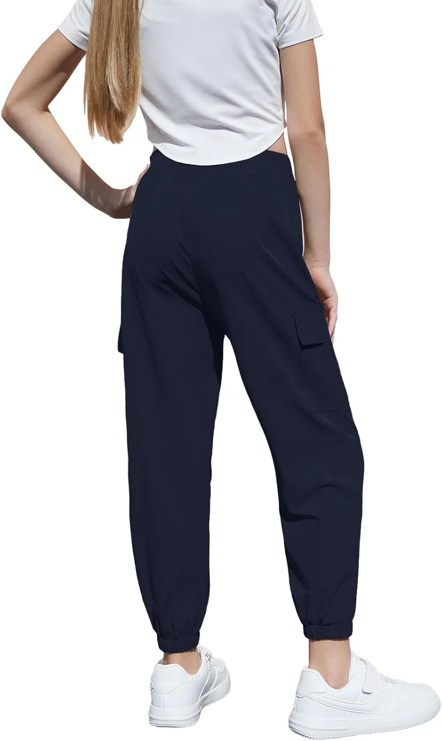SANGTREE Girls & Women's Waterproof Outdoor Quick Dry Casual Hiking Cargo Jogger Pants with Pockets