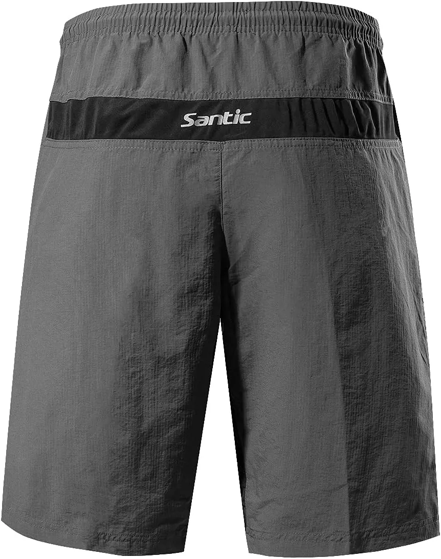 Santic Men's 3D Padded Mountain Bike Shorts Lightweight Cycling MTB Shorts