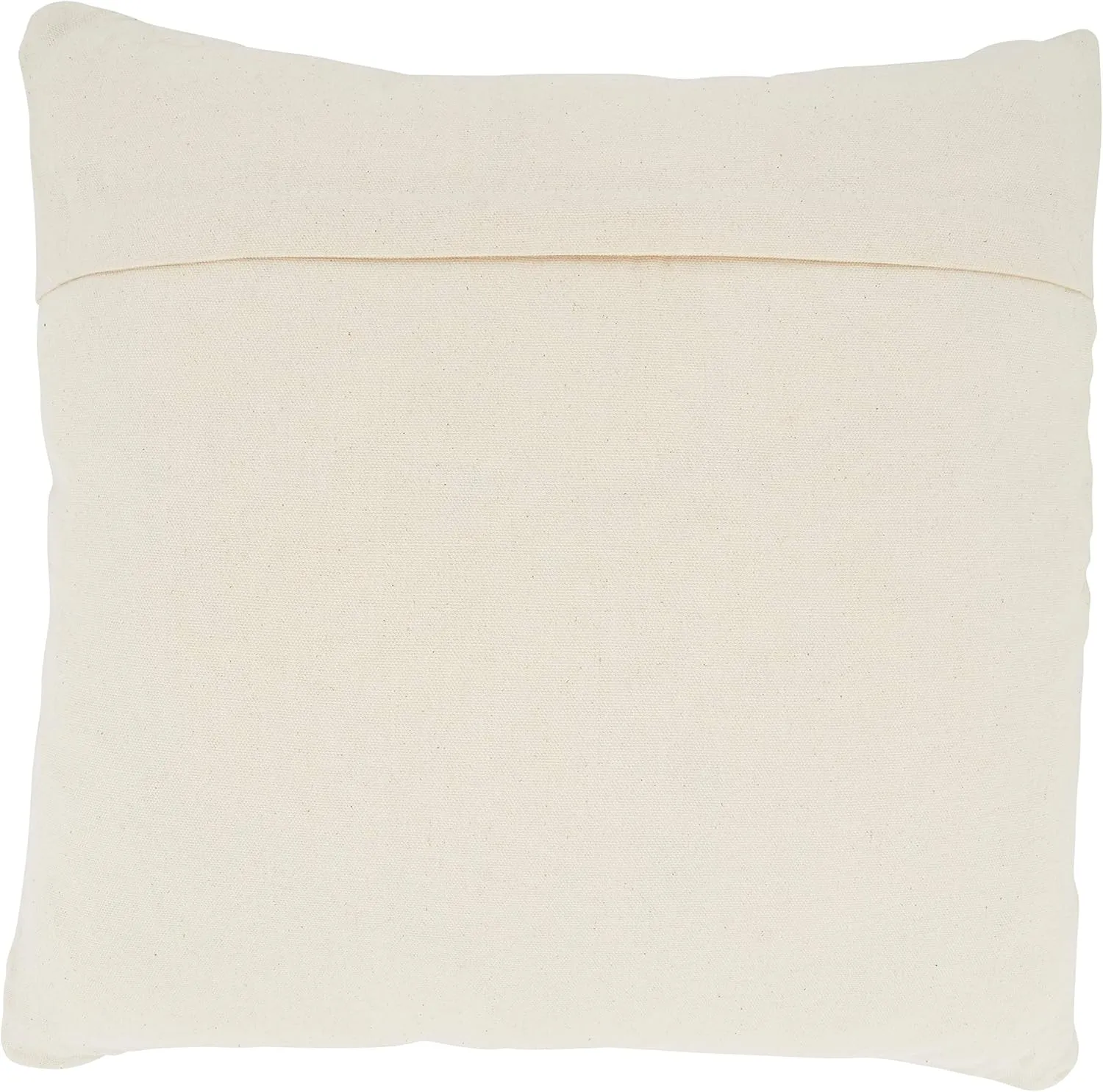 SARO LIFESTYLE Haniyah Collection Woven Textured Pillow Cover with Diamond Design, 18" x 18", Ivory