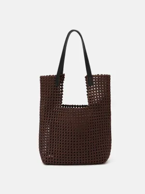 Satin weave tote bag
