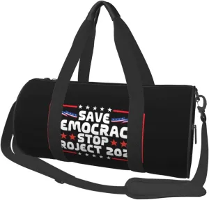 Save Democracy Stop Project 2025 Duffel Bag Gym Bag Travel Sports Tote Large Foldable Beach Swim Yoga9