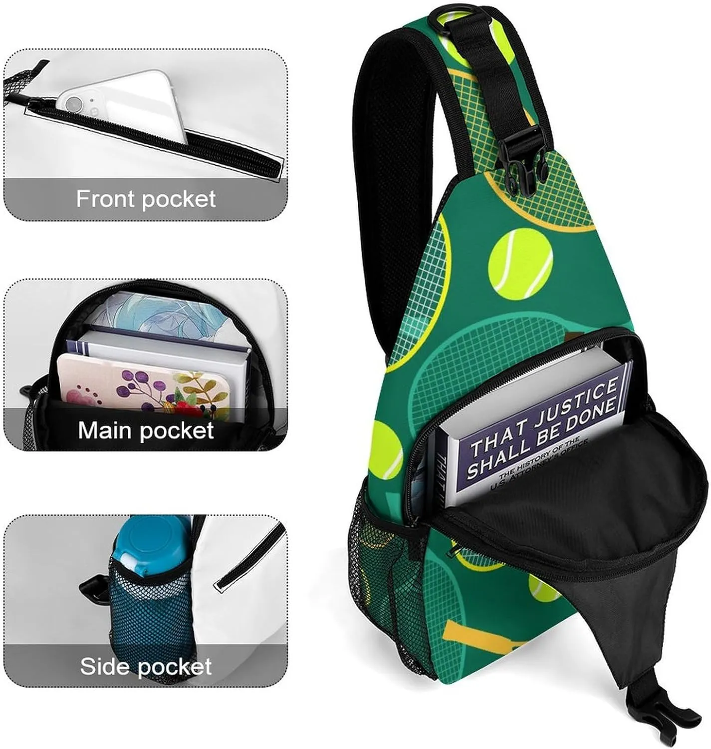 Scale Pattern Unisex Full Printed Chest Bag Crossbody Bag Suitable for Shopping, Traveling And Sports
