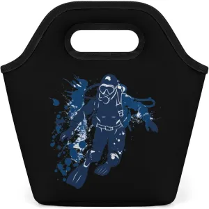 Scuba Diving Under Water Diver Reusable Grocery Bags Portable Lightweight Waterproof Shopping Tote Bag