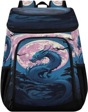 Serpentine Dragon Cooler Backpack 36 Cans Leakproof Waterproof Backpack Cooler Bag Beach Accessories for Women and Men Travel Camping Fishing Backpack