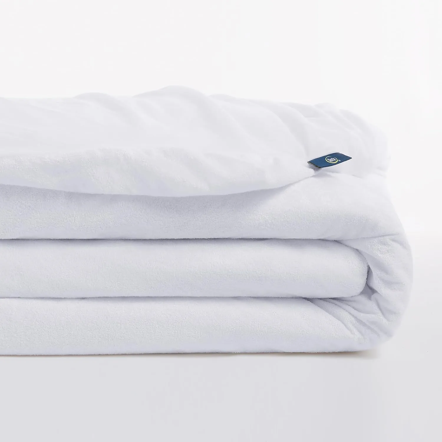 Serta Soft Top Mattress Cover, 76" x 80" Odor-Preventing and Stain-Resistant Waterproof Mattress Protector, 18" Elastic Deep Pocket for Secure Fit, King Mattress Pad, White