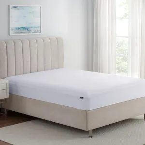 Serta Soft Top Mattress Cover, 76" x 80" Odor-Preventing and Stain-Resistant Waterproof Mattress Protector, 18" Elastic Deep Pocket for Secure Fit, King Mattress Pad, White
