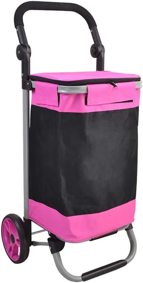 Shopping Trolley,Multi-Function Kitchen Storage Utility-Carts Shopping Grocery Go Out Small Cart/Portable Large Capacity Elderly Walking Assist