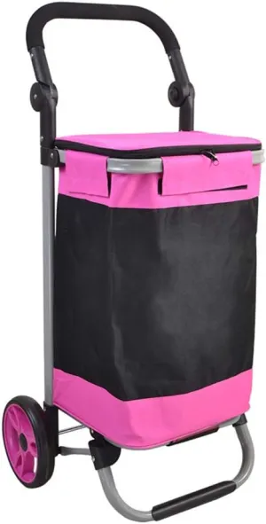 Shopping Trolley,Multi-Function Kitchen Storage Utility-Carts Shopping Grocery Go Out Small Cart/Portable Large Capacity Elderly Walking Assist