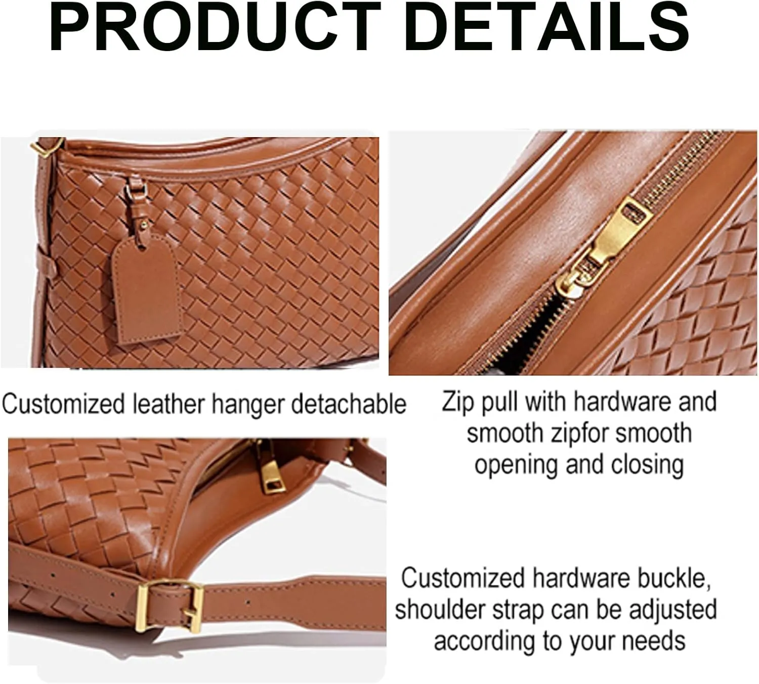 Shoulder Bag for Women Lightweight Tote Bags Vegan Leather Handbags Handmade with Wallet With Pocket Working Business Bags