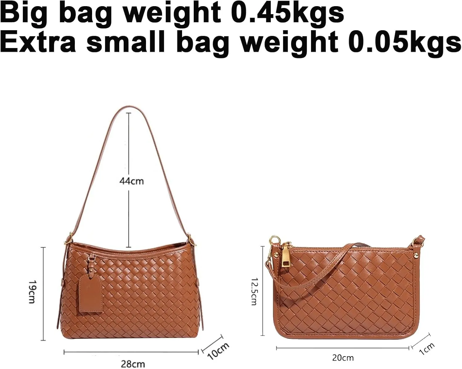 Shoulder Bag for Women Lightweight Tote Bags Vegan Leather Handbags Handmade with Wallet With Pocket Working Business Bags