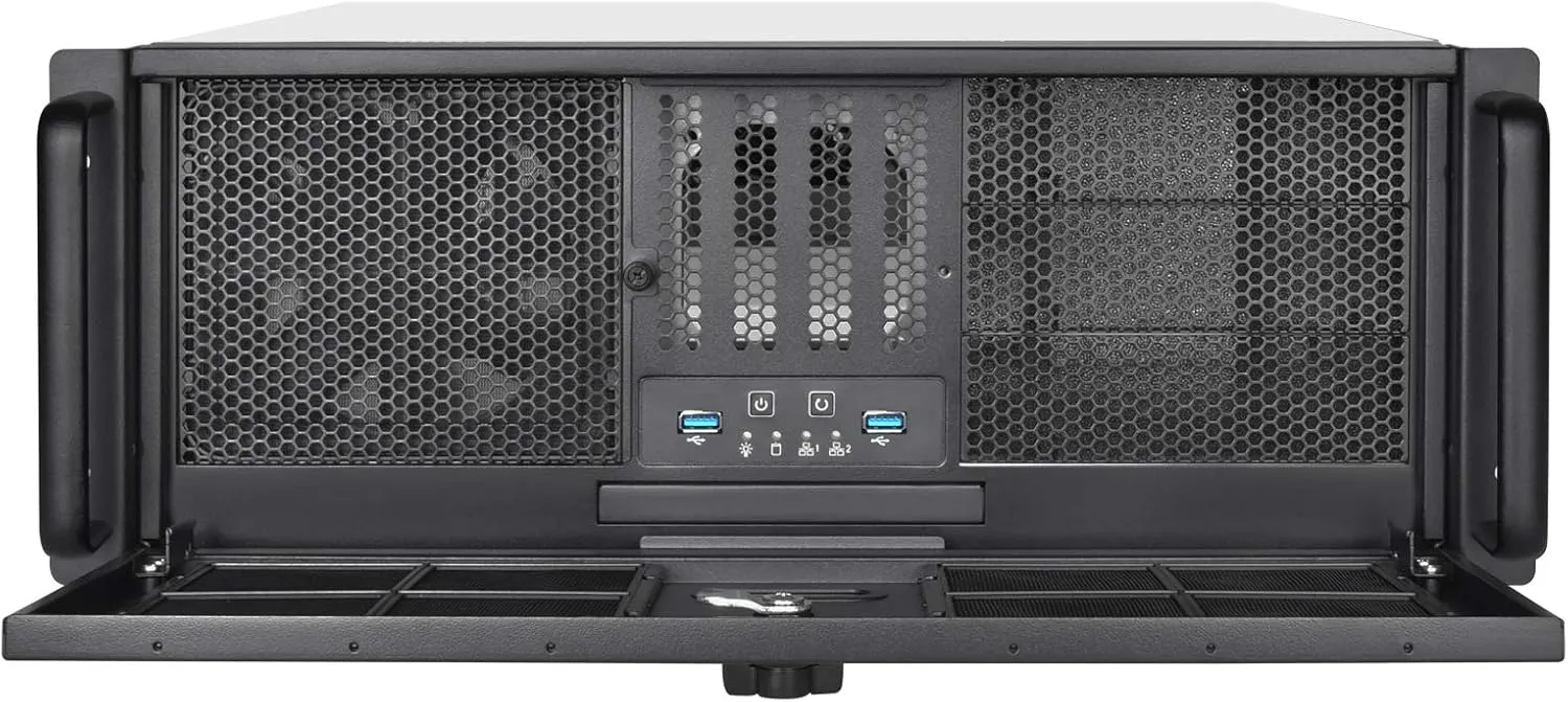 SilverStone Technology 4U Rackmount Server Chassis with 3 X 5.25 Front Bays with CEB/ATX/mATX/Mitx Support RM400 Cases SST-RM400