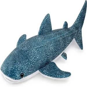 Simulation Scared Shark Plush Toys, Scared Shark Stuffed Animals Cute and Soft Realistic Ocean Animal Plush Kids Birthday Gift Family Decorations 20inch Blue