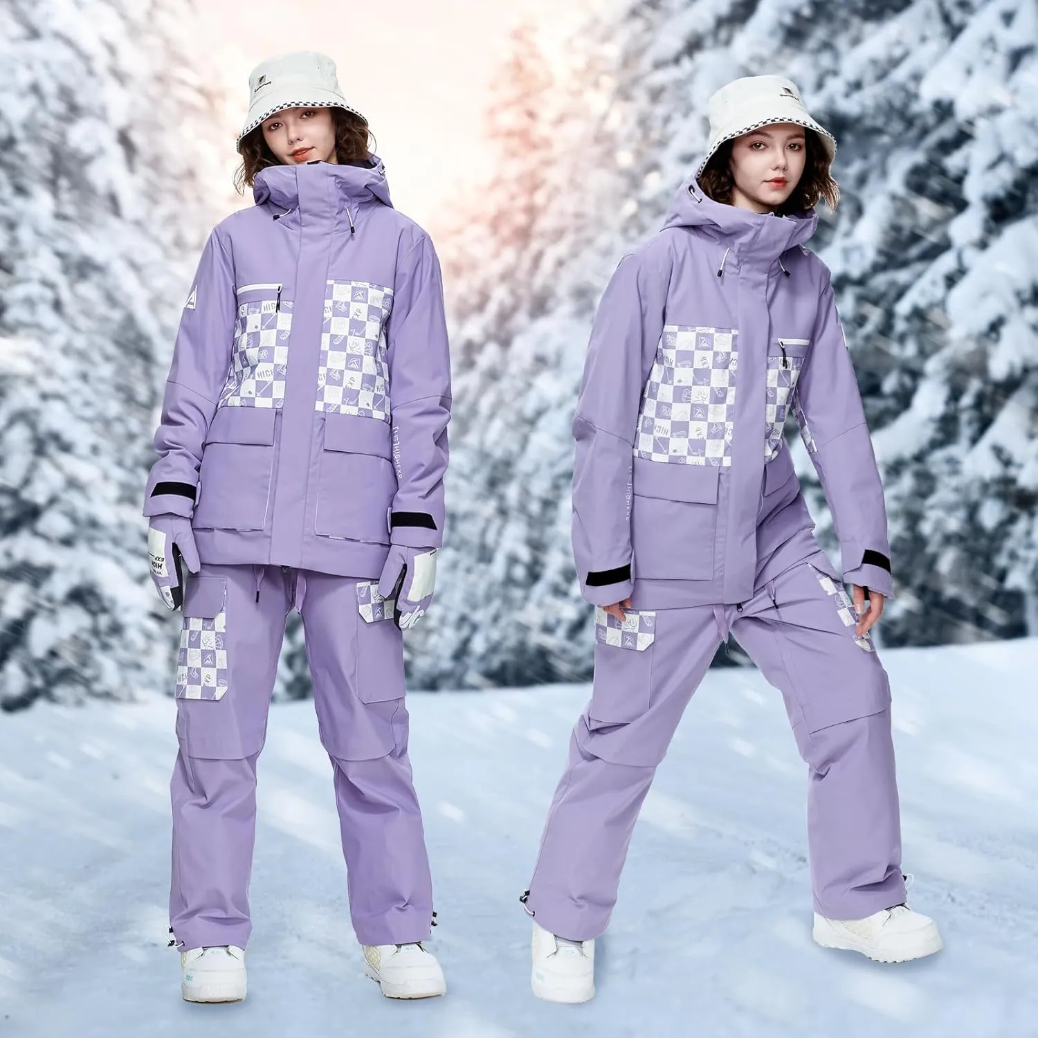 Ski Pants Snow Snowboard Pants Waterproof Baggy Windproof Hiking Winter for Men Women