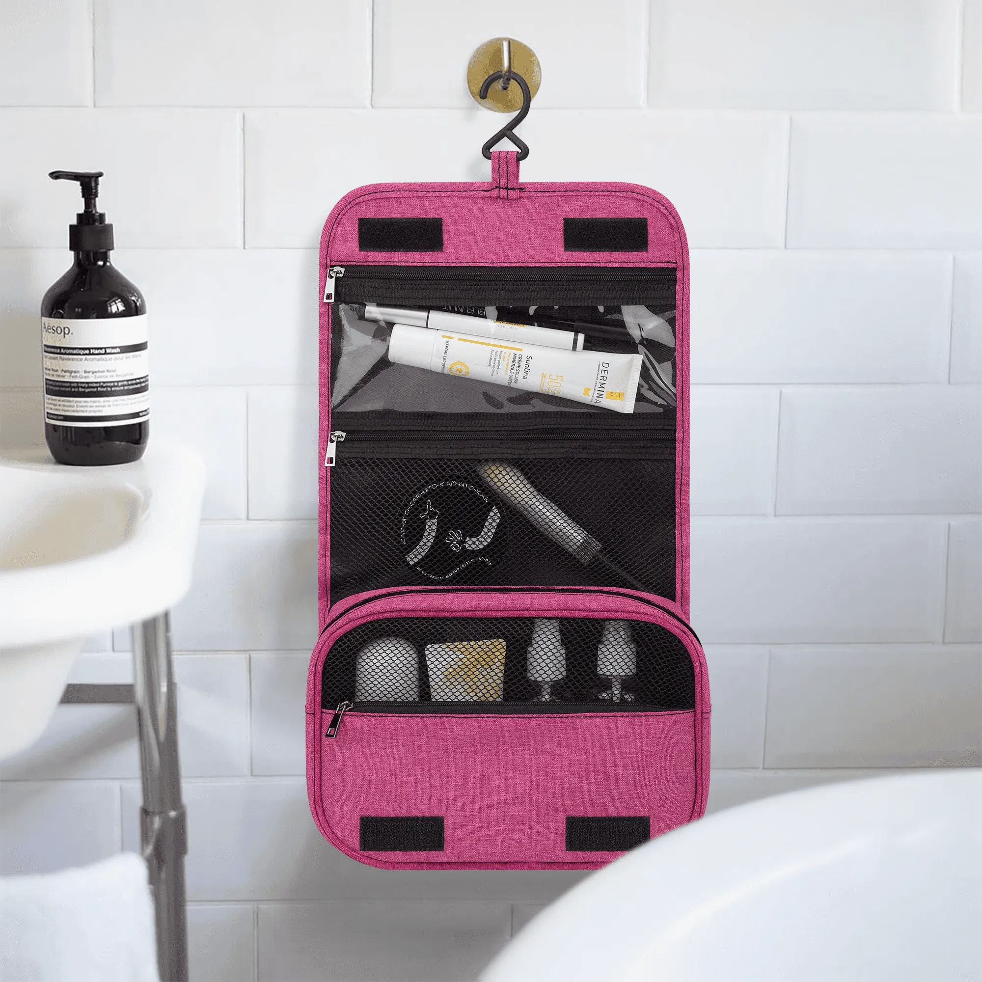 Skull Grim Reaper Toiletry Cosmetic Travel Bag