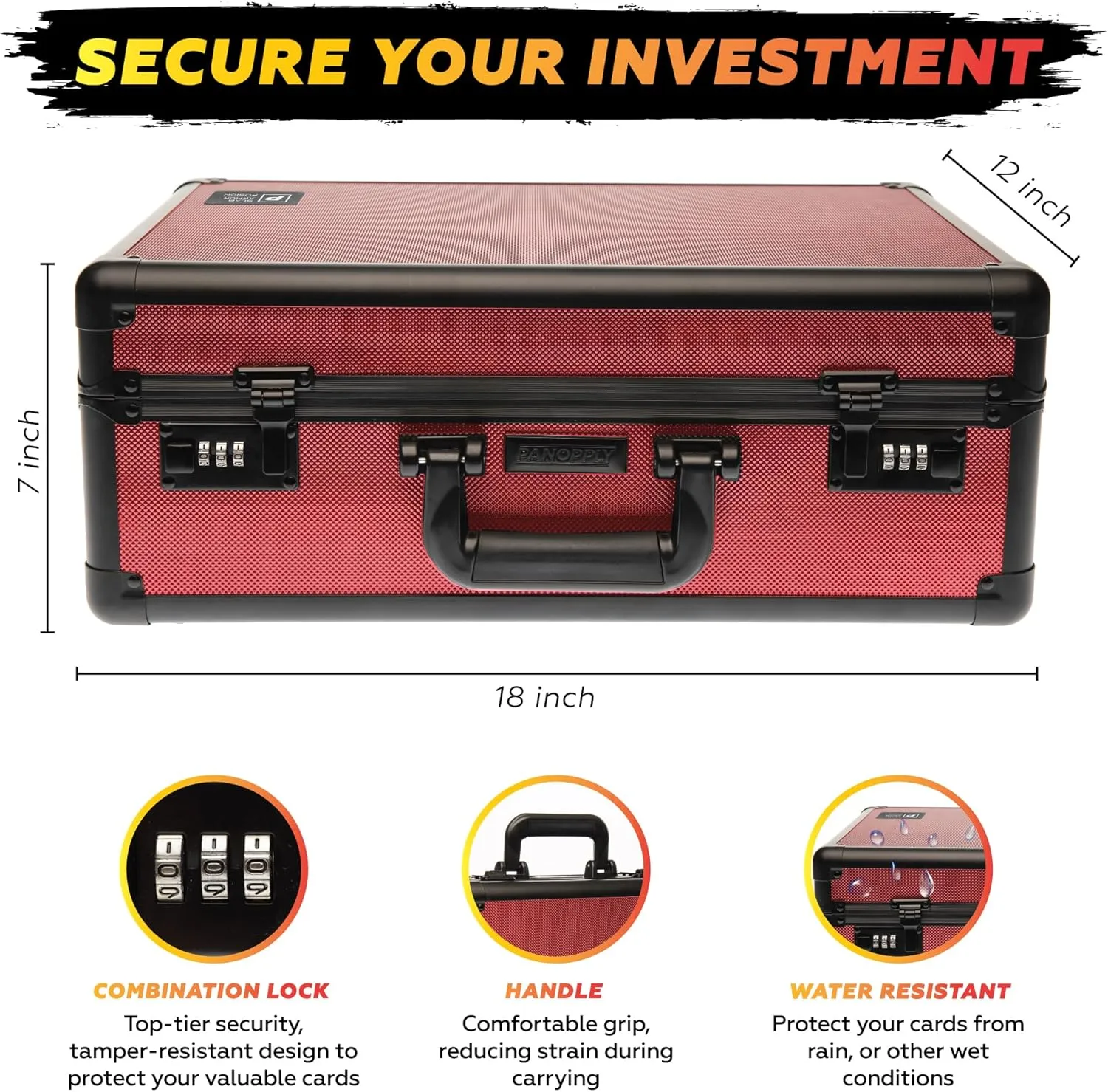 SLAB ARMOR FUSION 160  4 Row Psa Graded Card Storage Box Graded Card Case Psa Slab Case for Graded Cards Baseball Card Cases for Sports Cards Storage Sports (RED)