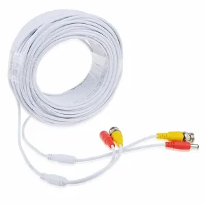 SLLEA White 100ft BNC Extension Cable Replacement for Q-See QTH8053B HD 1080P Surveillance Camera