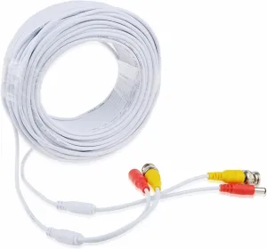 SLLEA White 150ft BNC Extension Cable Replacement for Q-See 1080P Bullet QCA8091B Security Camera
