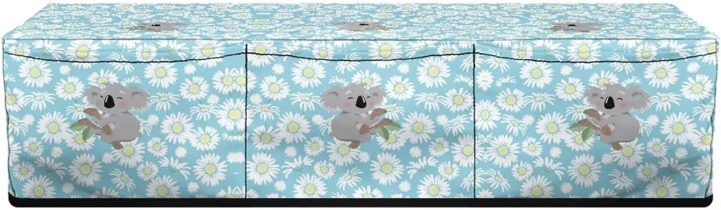 Sloth Daisy Carrying Case Cover with Pockets Waterproof Organization and Storage Bags Stain Resistant Elastic Scrapbooking Die-cut Machine Covers Dust Cover