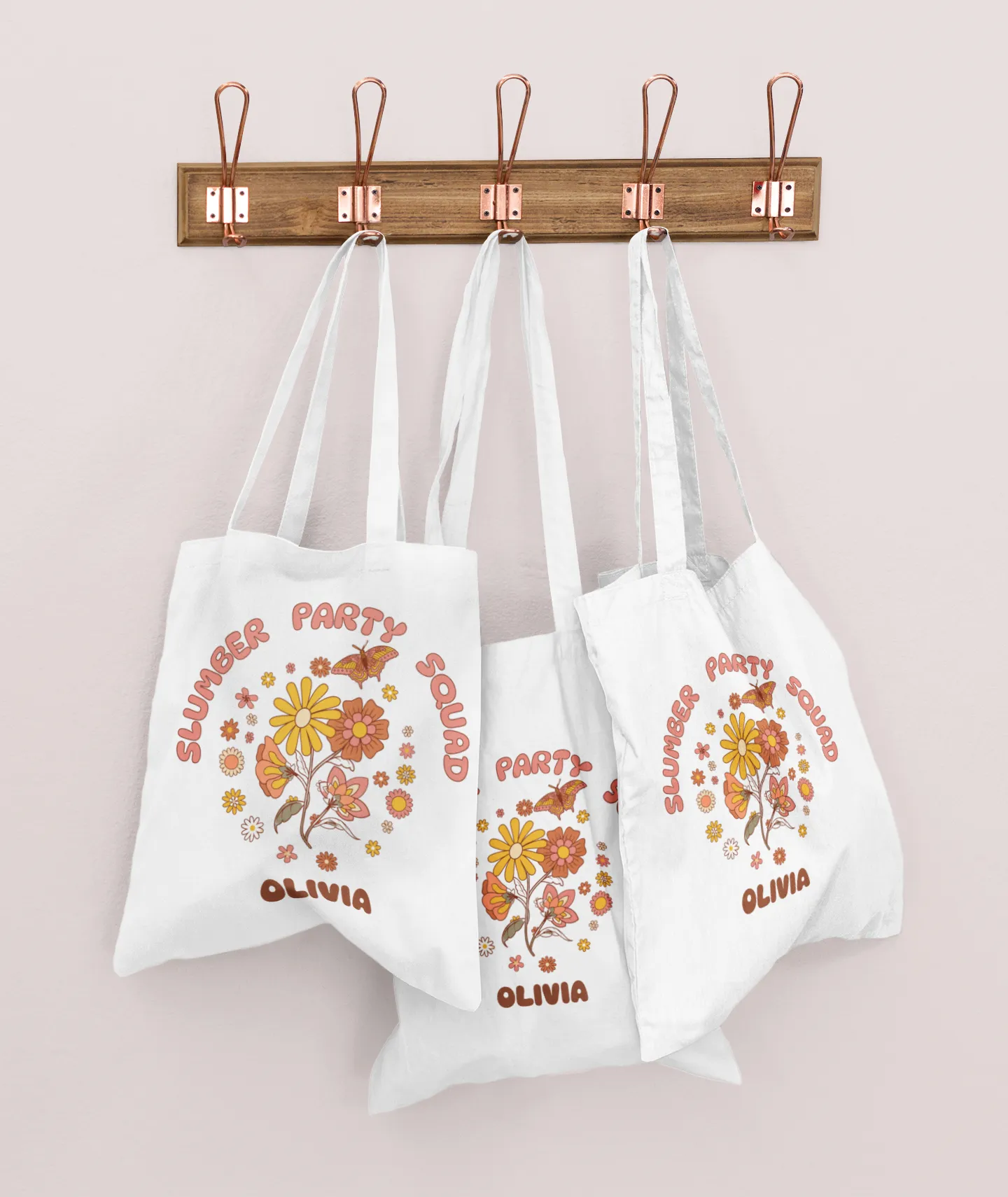 Slumber Party Favor Hippie Tote Bag