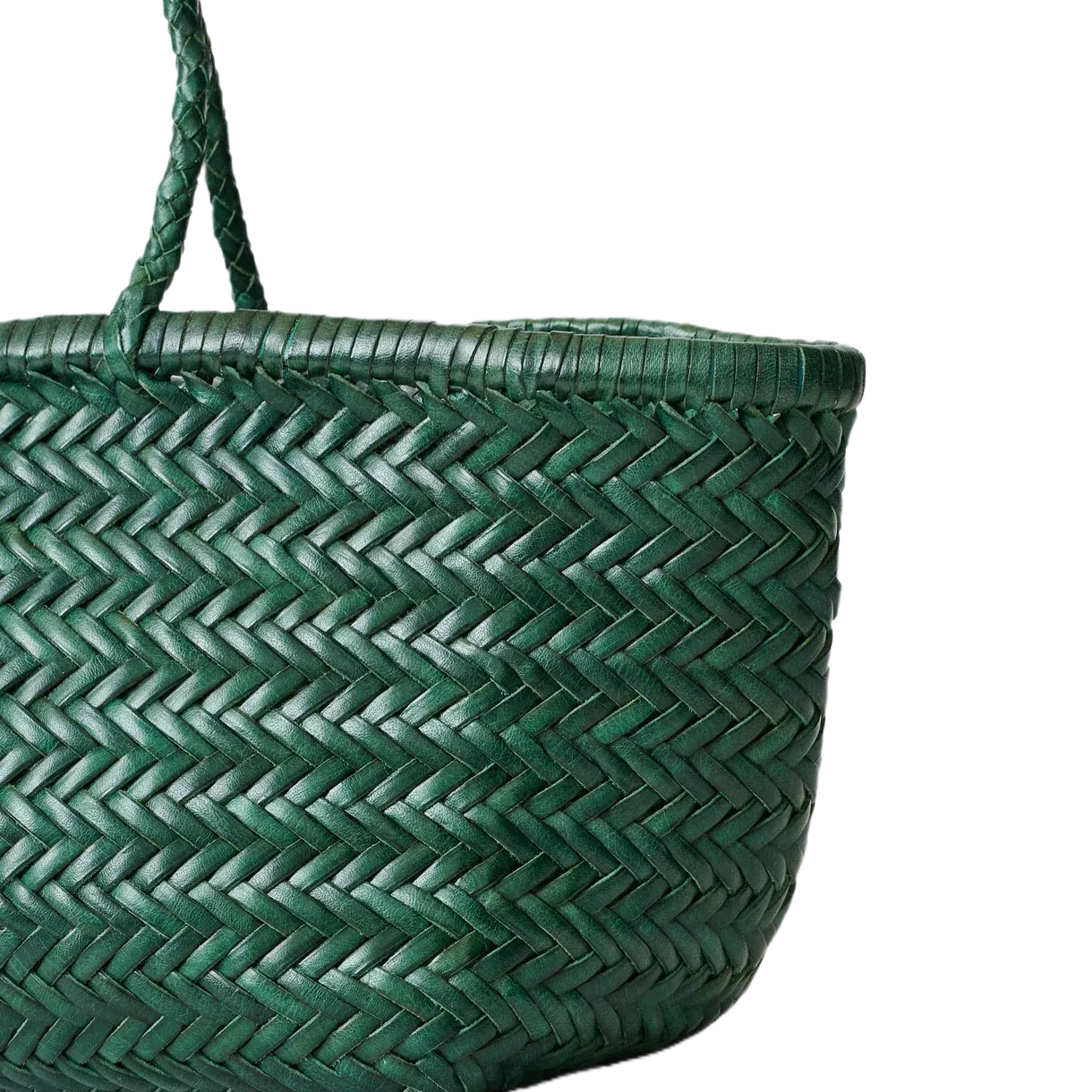 Small Bamboo Triple Jump Woven Shoulder Bag