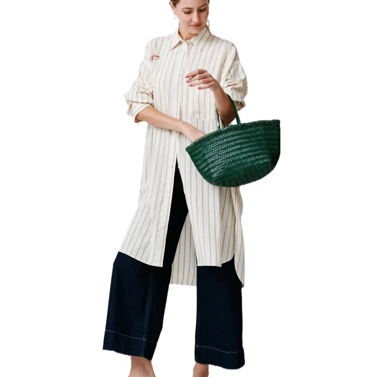 Small Bamboo Triple Jump Woven Shoulder Bag