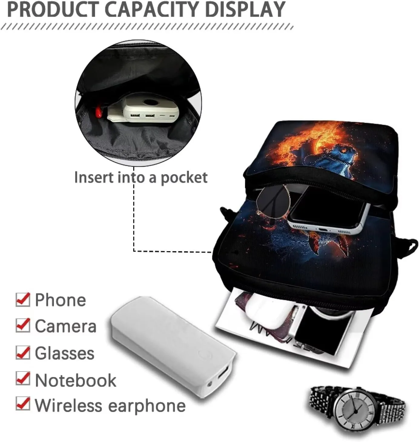 Small Crossbody Bags for Women Men Small Messenger Bag Purses Fanny Pack Wallet Bag Coin Purse Backpack Handbag