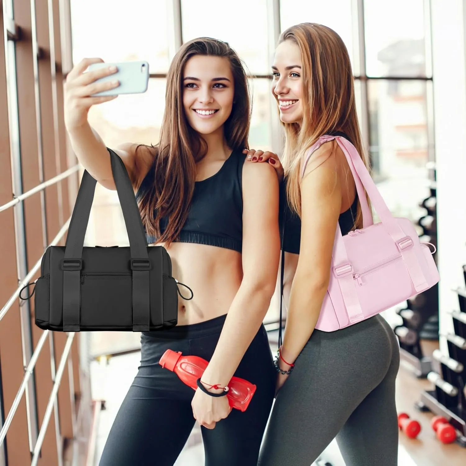 Small Gym Bag & Tote bag for Women, Waterproof Travel Duffle Bag with Wet Compartment, Mini Gym Bag for Sport & Workout & Swimming - KUKUPAK
