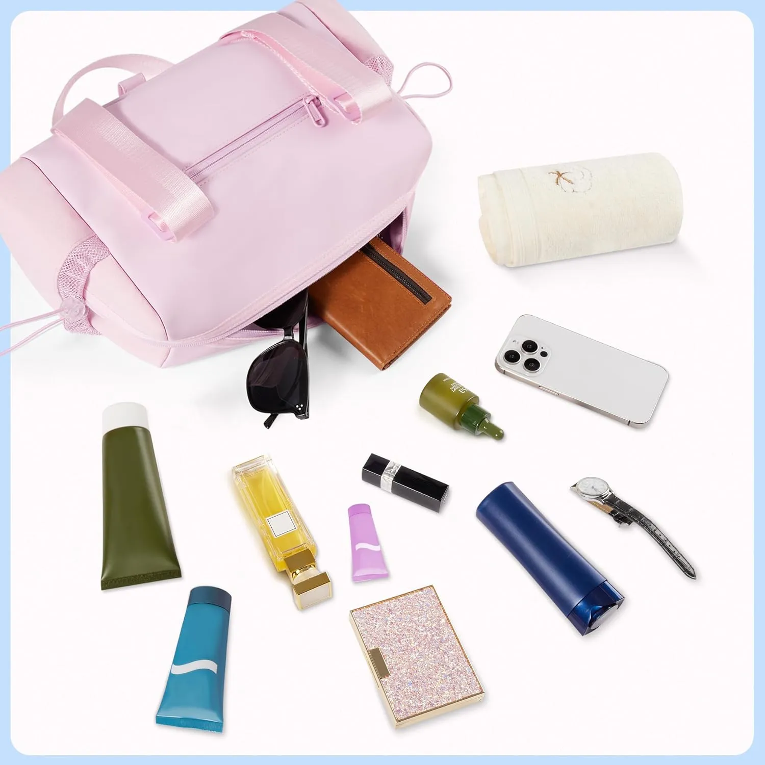 Small Gym Bag & Tote bag for Women, Waterproof Travel Duffle Bag with Wet Compartment, Mini Gym Bag for Sport & Workout & Swimming - KUKUPAK