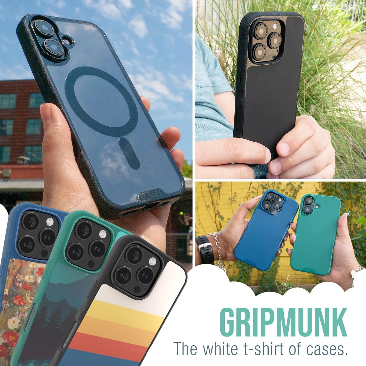 Smartish® iPhone 16 Pro Magnetic Case - Gripmunk Compatible with MagSafe [Lightweight   Protective] Slim & Thin Grip Cover with Microfiber Lining for Apple iPhone 16 Pro - Clearly Clear