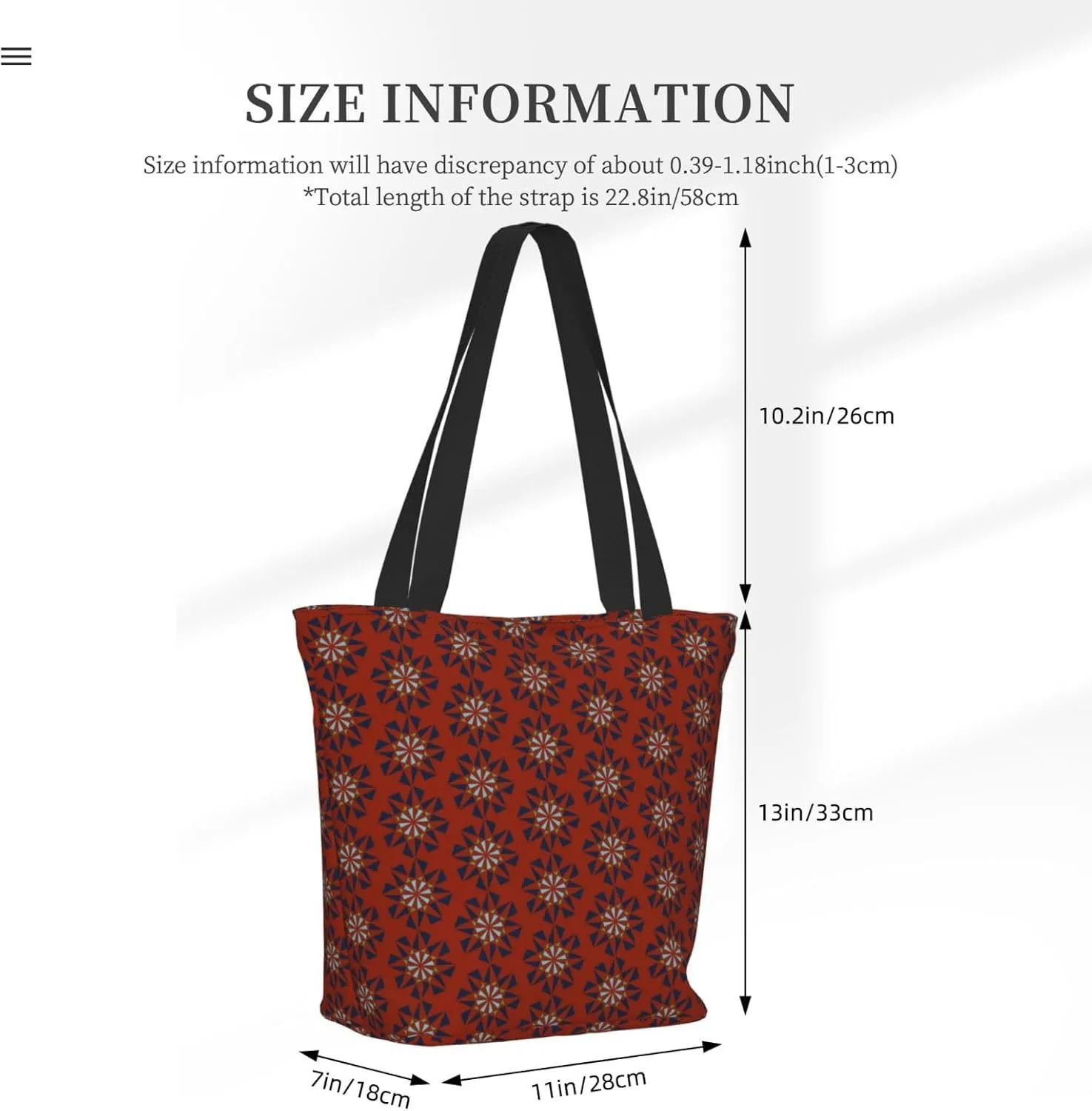Snowflakes Red Green Stripes Tote Bag Women Reusable Shopping Bags Shoulder Bag Portable Storage HandBags