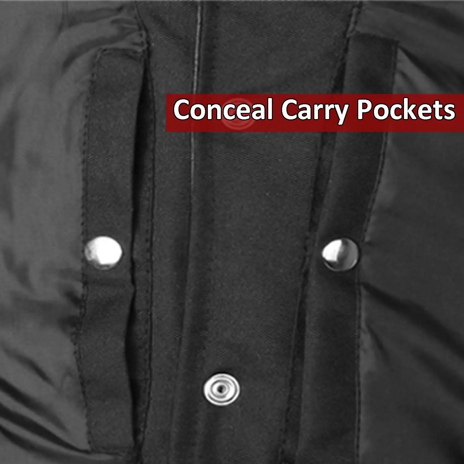 SOA Men's Leather Motorcycle Concealed Gun Pockets Biker Club Vest w/Armor