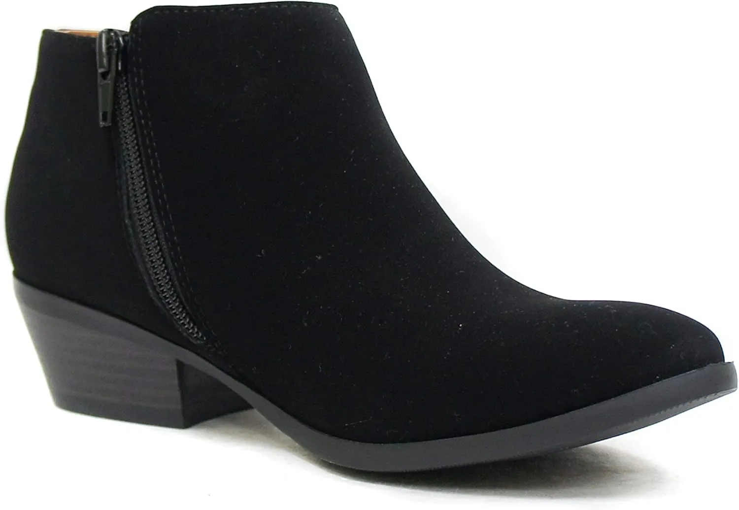 Soda Mug - Western Inspired Bootie w/Zipper and Chucky Low Stacked Heels