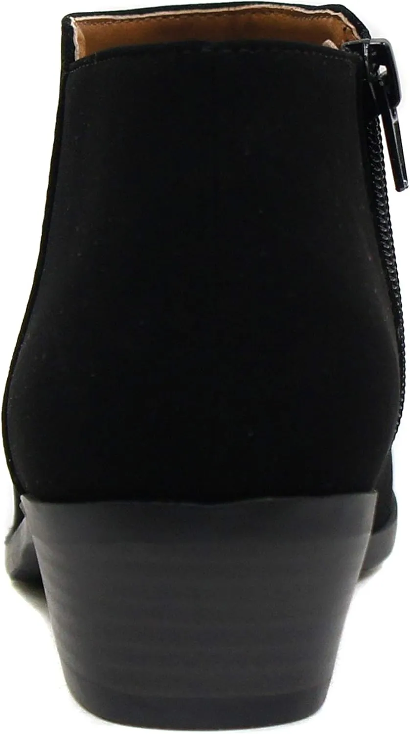 Soda Mug - Western Inspired Bootie w/Zipper and Chucky Low Stacked Heels