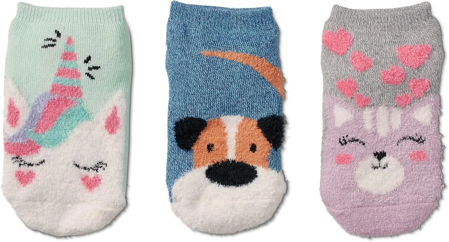 Sof Sole Unisex Kid's Youth Fireside Double-Layer Cozy Ultra-Warm Soft Giftable Multi-Pack Socks (3-Pairs)