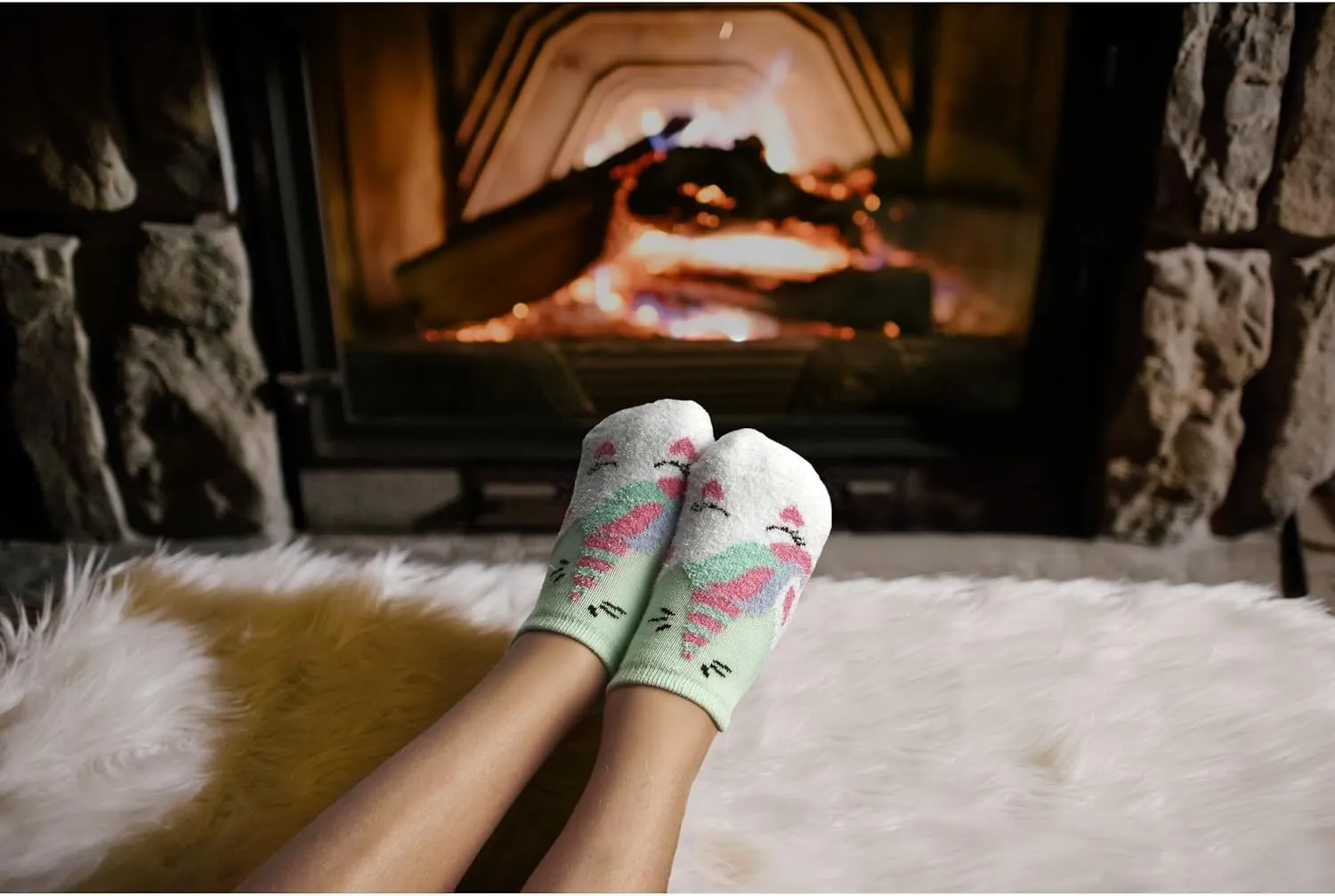 Sof Sole Unisex Kid's Youth Fireside Double-Layer Cozy Ultra-Warm Soft Giftable Multi-Pack Socks (3-Pairs)