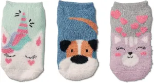Sof Sole Unisex Kid's Youth Fireside Double-Layer Cozy Ultra-Warm Soft Giftable Multi-Pack Socks (3-Pairs)
