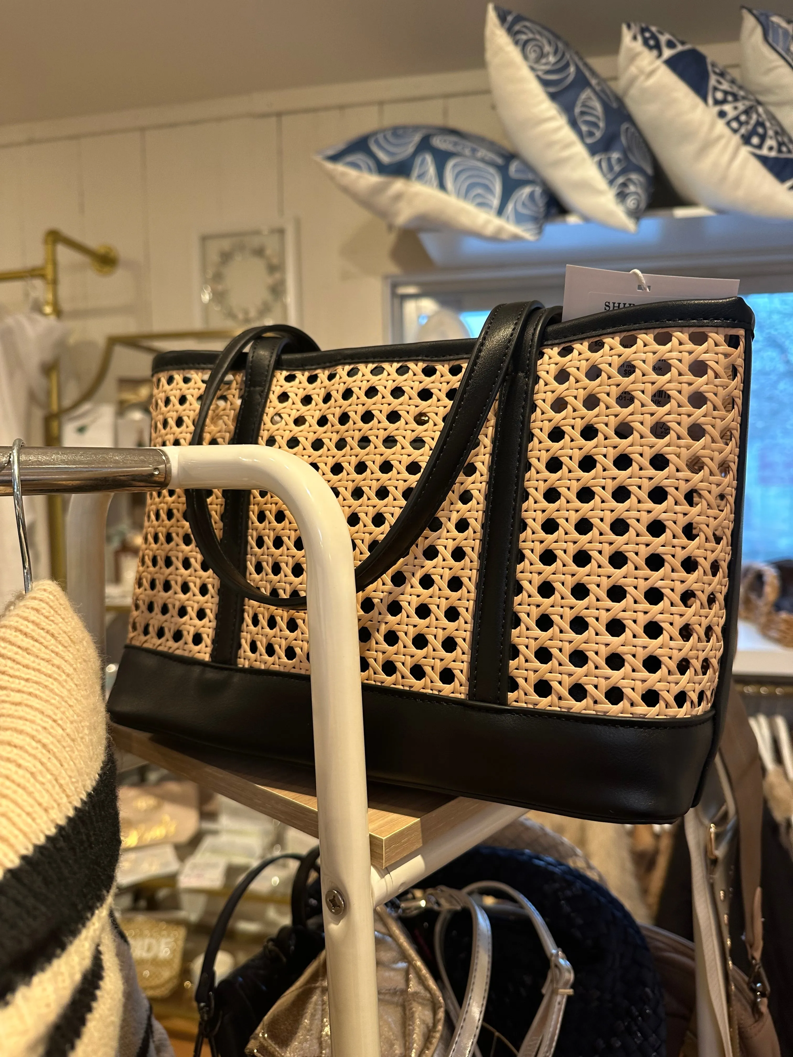 soleil mini tote-blk
