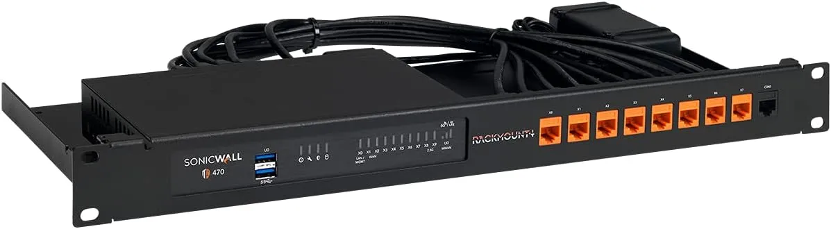 SonicWall TZ470 Network Security Appliance with Rackmount kit (02-SSC-2829   RM-SW-T10)