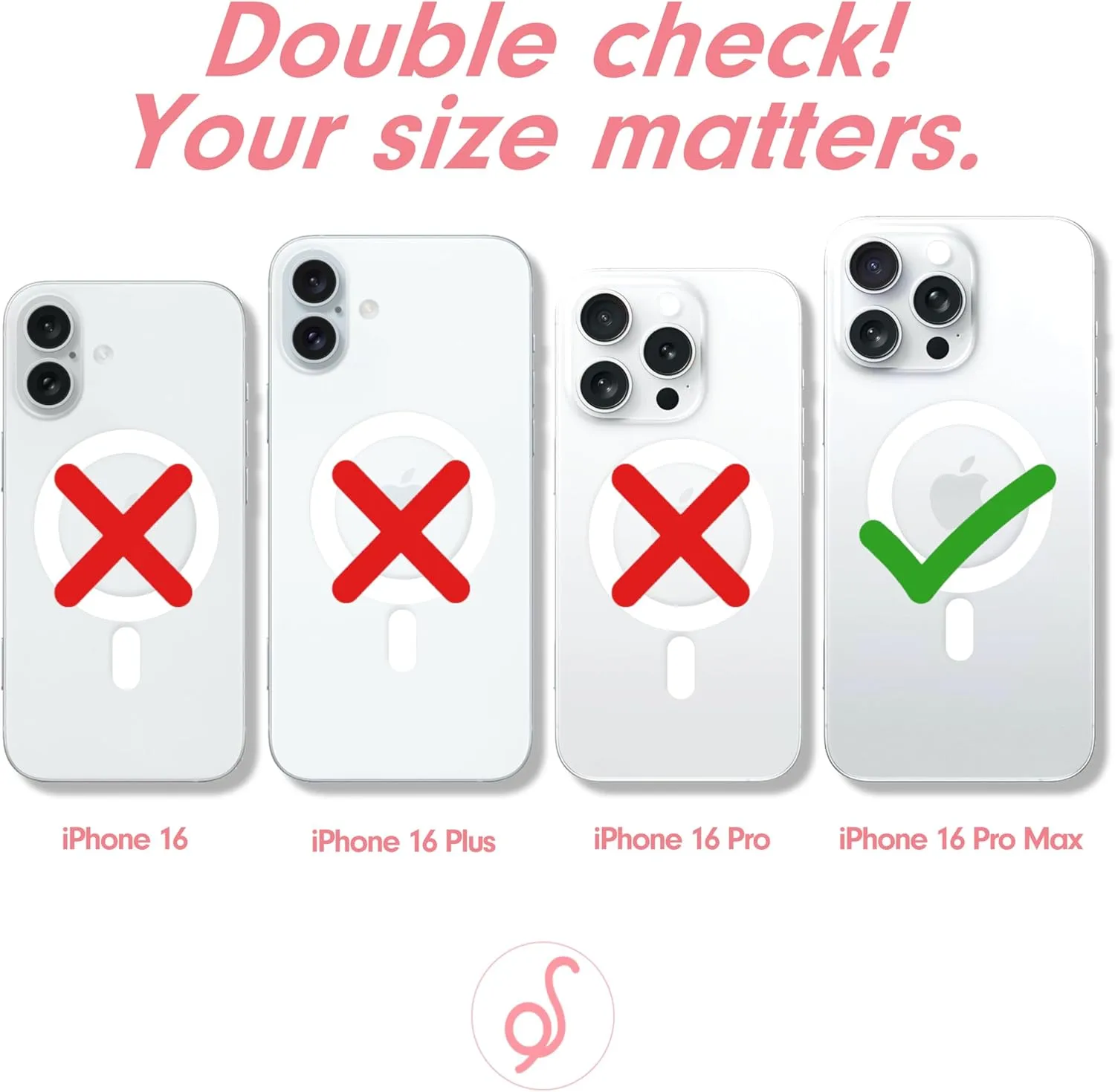 Sonix Case for iPhone 16 Pro Max | Compatible with MagSafe | 10ft Drop Tested | Checkmate Pink