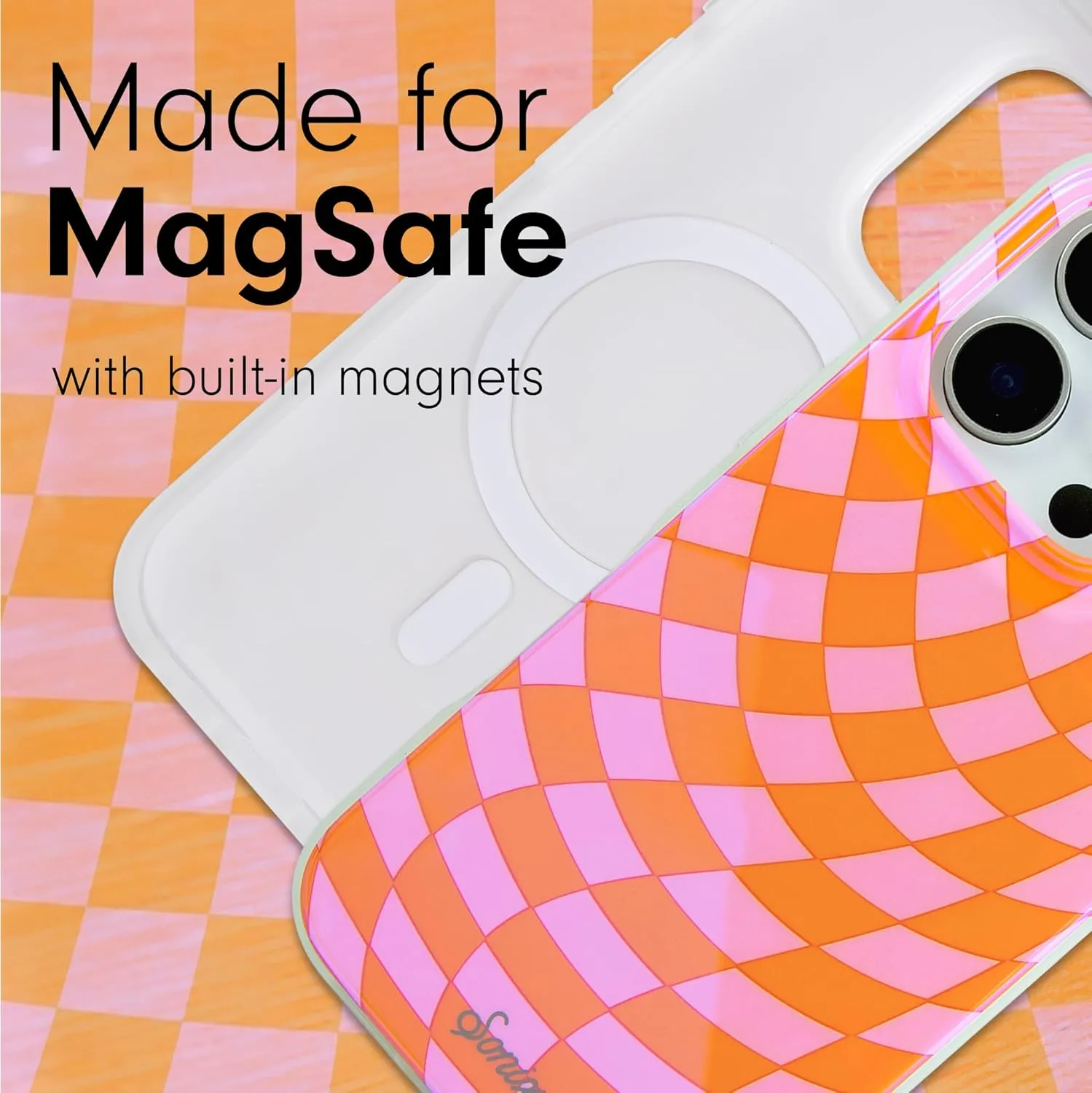 Sonix Case for iPhone 16 Pro Max | Compatible with MagSafe | 10ft Drop Tested | Checkmate Pink