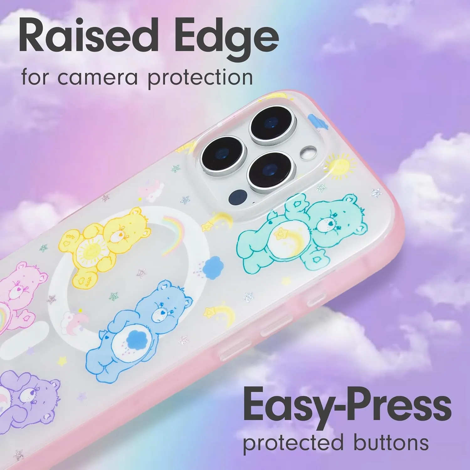 Sonix Protective Cases for iPhone 15 Series | Compatible with MagSafe | 10ft Drop Tested (Care Bears Pastel, iPhone 15 Pro)
