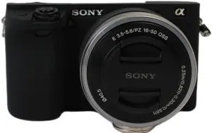 Sony A6400 Case, BolinUS Fullbody Ultra-Thin Lightweight Rubber Soft Silicone Housing Case Bag Cover for Sony Alpha A6400 (Black)