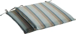 Sorra Home Indoor/Outdoor Sunbrella Chair Pad Set of 2, 19 in x 16 in x 2 in, Gateway Mist