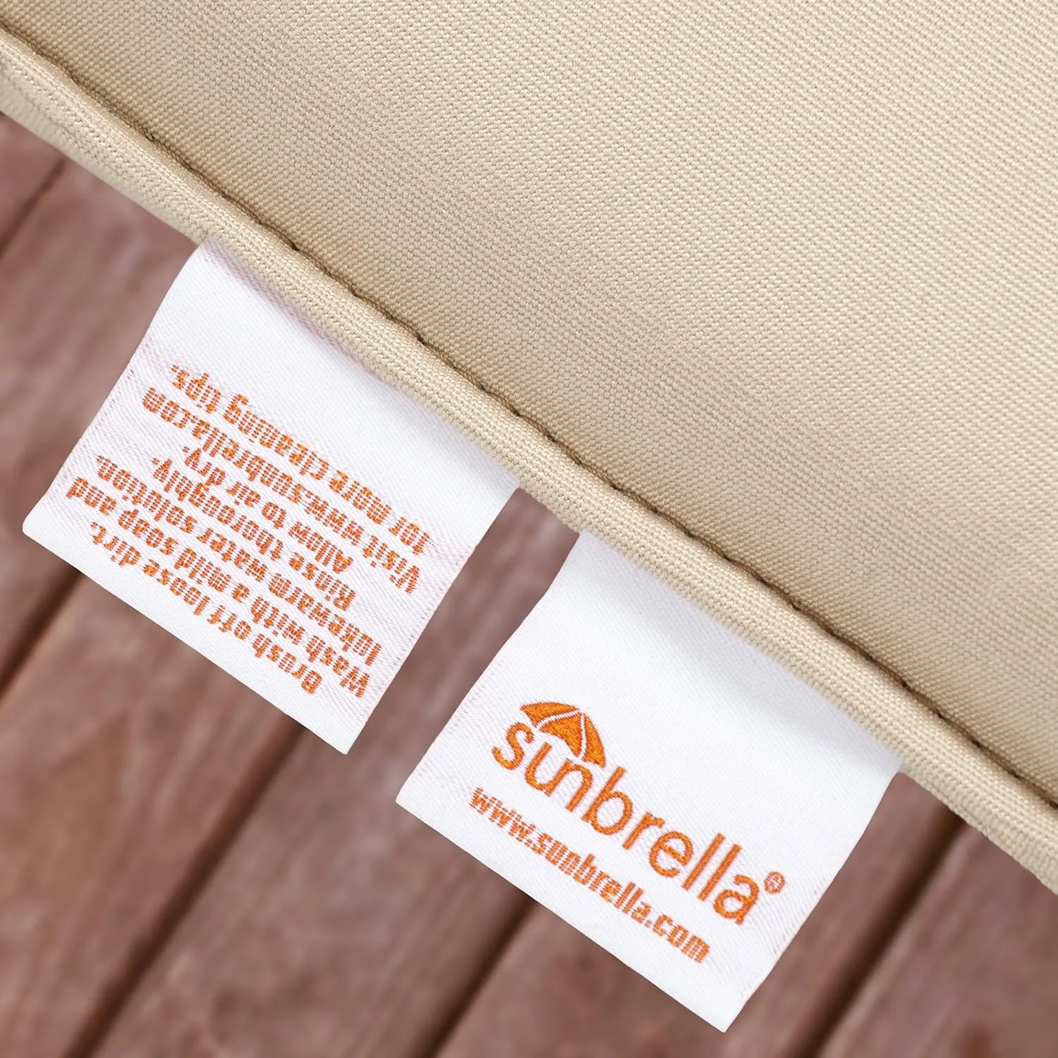 Sorra Home Indoor/Outdoor Sunbrella Chair Pad Set of 2, 19 in x 16 in x 2 in, Gateway Mist