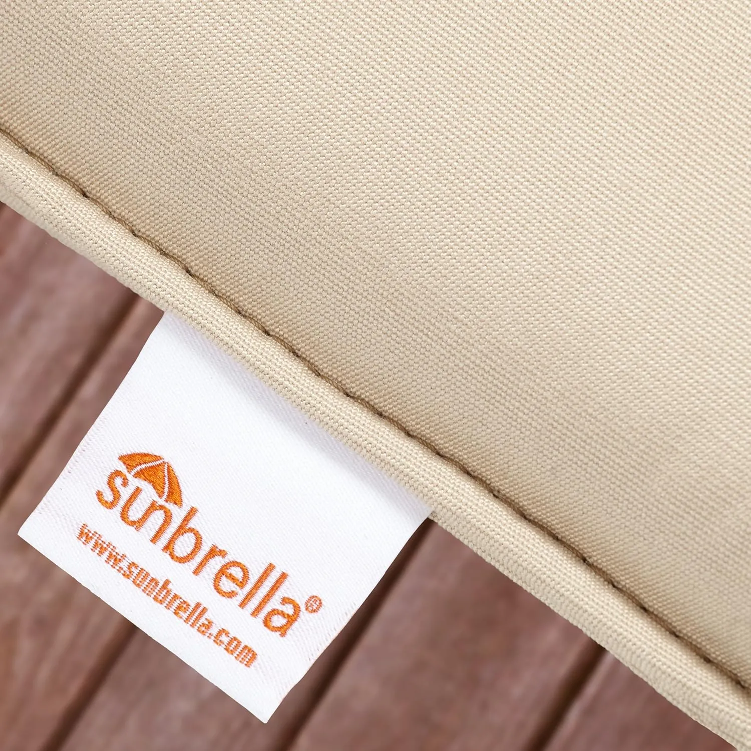 Sorra Home Sunbrella Bristol Square Chair Cushion (Set of 2) - Fade & Water Resistant, Outdoor & Indoor Patio Seat Cushion with Plush Foam - Canvas Rust (20" x 20" x 2.5")