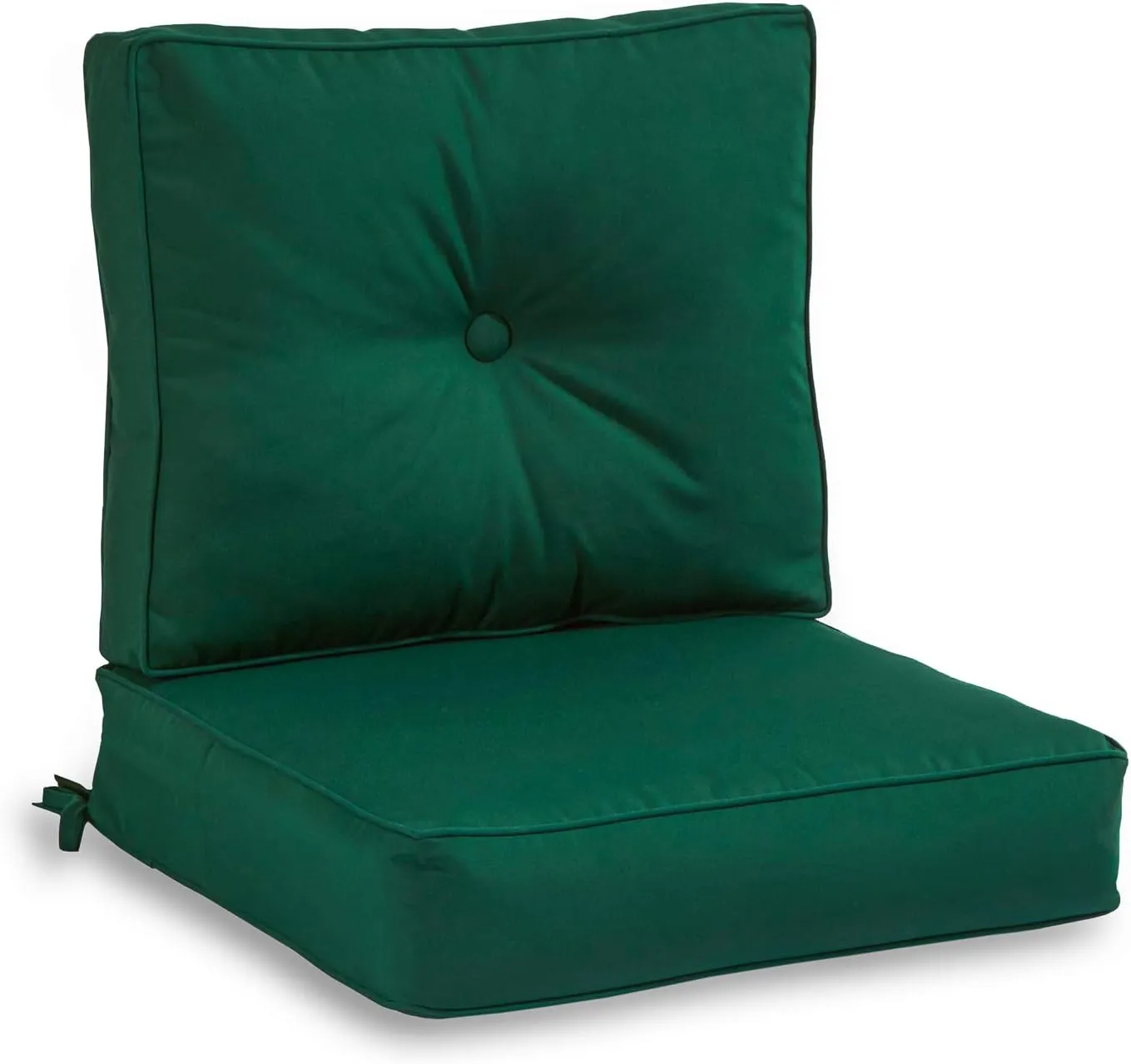 South Pine Porch Forest Green Sunbrella Fabric 2-Piece Deep Seat Cushion Set