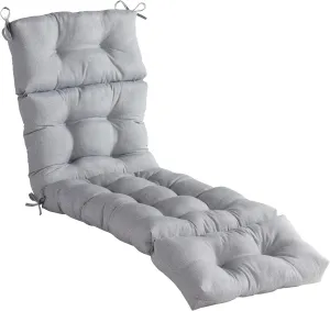 South Pine Porch Outdoor 72x22-inch Chaise Lounge Chair Cushion, Heather Gray