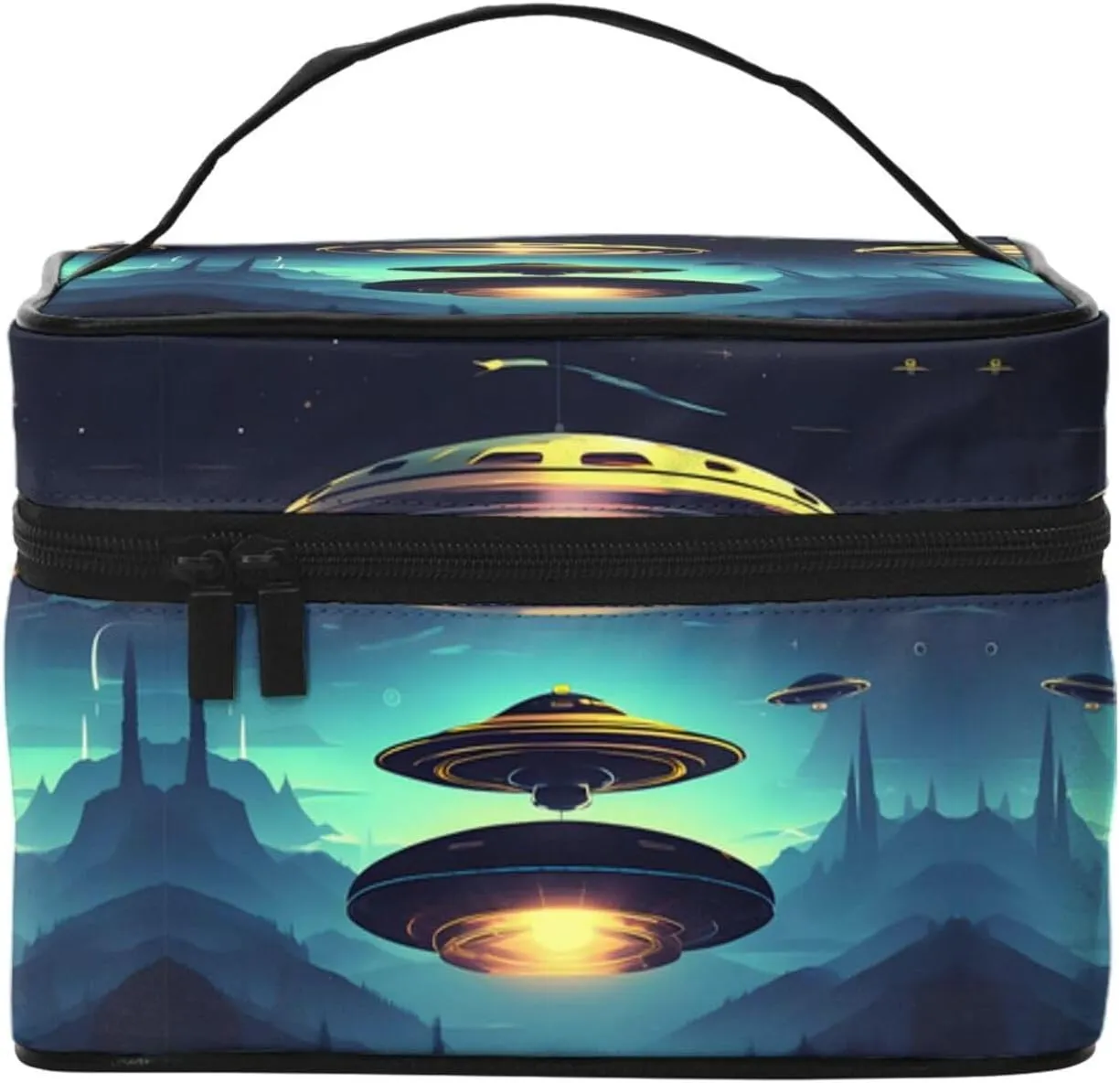 Spacecraft descend Travel cosmetic bag, essential for outdoor travel enthusiasts, has a simple internal structure.