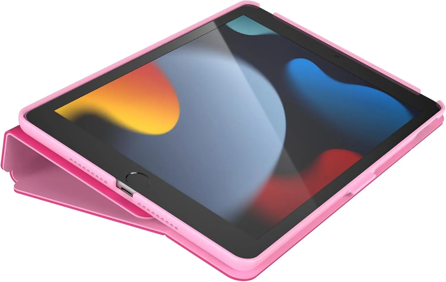 Speck Balance Folio Case for iPad 10.2 Inch (2019-2021) - Drop & Camera Protection, Slim Multi Range Stand, Apple Pencil Holder - Digital Pink/Blossom Pink