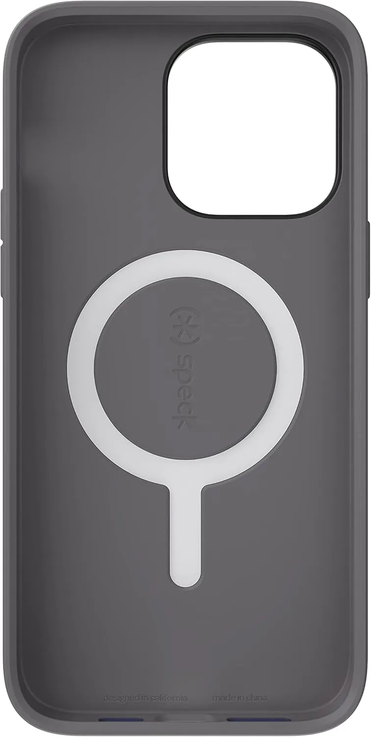 Speck Built for iPhone 14 Pro Max Case - Drop Protection, Scratch Resistant, MagSafe with Soft Touch Coating - 6.7" iPhone 14, Dual Layer Case -Prussian Blue/Cloudy Grey Candyshell